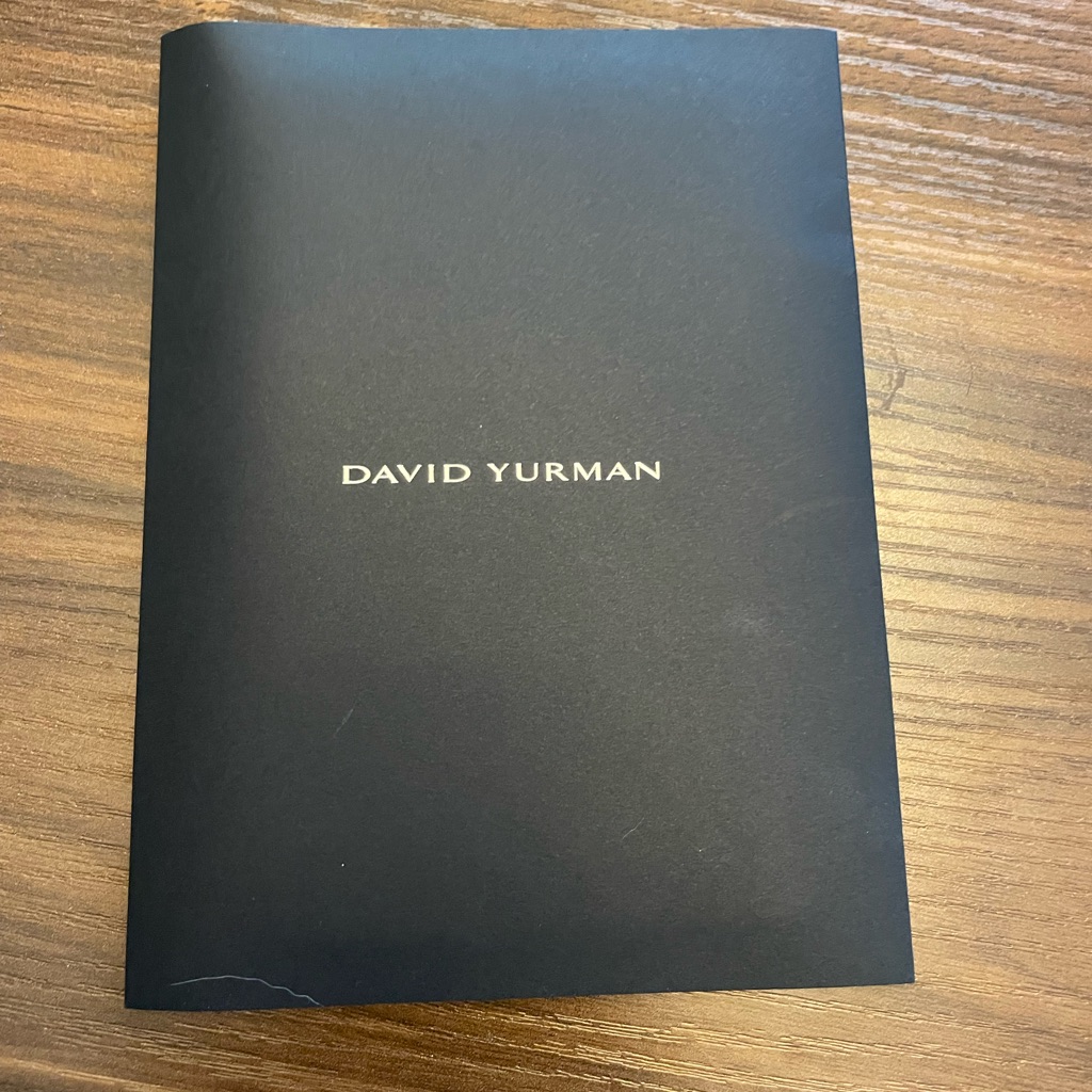 David Yurman Receipt Folder And Polishing Cloth